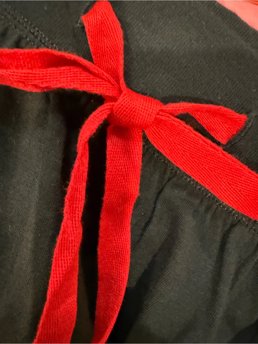 Polo by Ralph Lauren Black Sweatpants with Red Logo & Ties